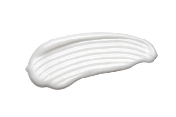 White cosmetic cream smear isolated on white	