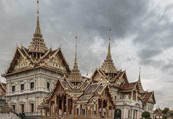 Bangkok, Thailand - Jun 19, 2020 : One landmark of the Grand Palace is a complex of buildings at the heart of Bangkok.