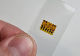 Close up shot of an engineering strain gauge - obrazy, fototapety, plakaty