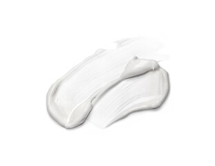 White cosmetic cream smear isolated on white