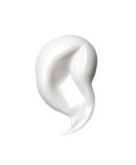White cosmetic cream smear isolated on white