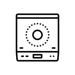 Black line icon for induction