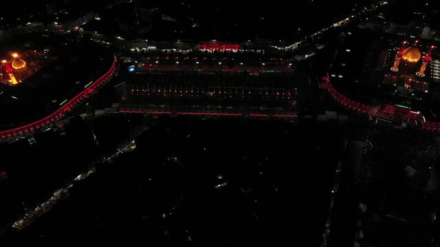 arial view of Imam Hussein Holy Shrine in Karbala iraq