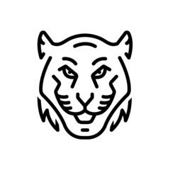 Black line icon for tiger