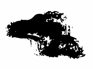 Fototapeta premium Vector Abstract Brush Hand Drawn Texture in Black Color Sketch Simple Pattern isolated on White Background Stroke Shape