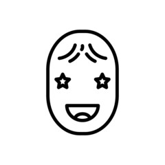 Black line icon for impressed