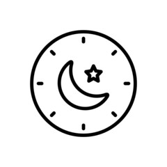 Black line icon for pm