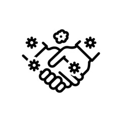 Black line icon for spreading