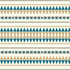 Ethnic boho triabal pattern in blue and white color