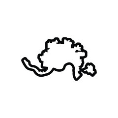 Black line icon for cincinnati