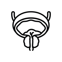 Black line icon for prostate