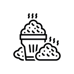 Black line icon for contamination