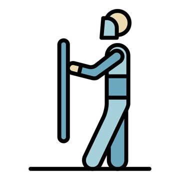 recommend clip art: Police protest election icon. Outline police protest election vector icon color flat isolated