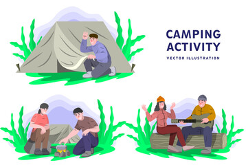 Camping Activity - Activity Vector Illustration