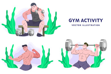 Gym Activity - Activity Vector Illustration