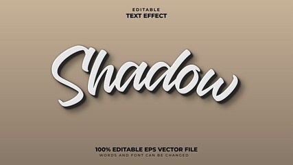 Shadow 3D Editable Text Effect
