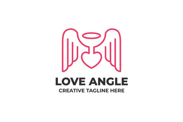 Love Wing Angel Minimalist Logo
