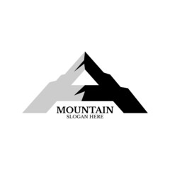 mountain letter A logo design template