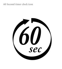 Simple 60 Seconds timer clock icon
