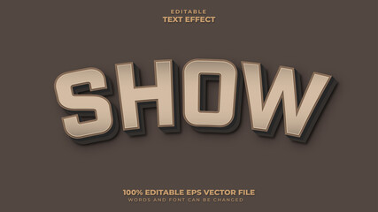Show 3D Editable Text Effect