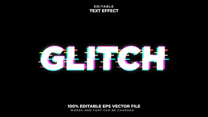 Glitch Editable Text Effect