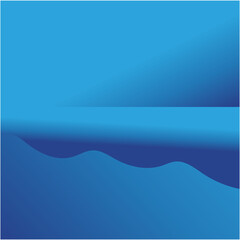 Abstract Water wave vector illustration design background