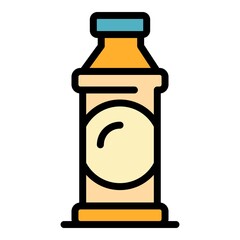 Cleaning bottle icon. Outline cleaning bottle vector icon color flat isolated