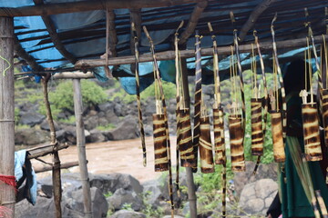 Handcraft market of bamboo
