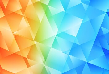 Light Blue, Red vector abstract mosaic pattern.