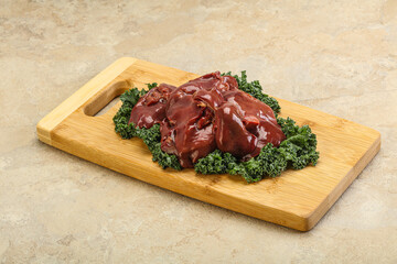 Raw chicken liver for cooking