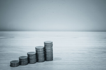 Gold coins stacks is representing riches and wealth management. Coin stack growing and find out the...