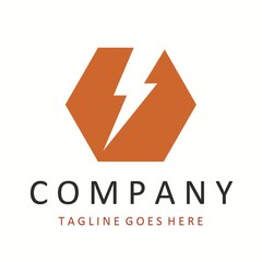 Electricity logo and electric energy vector logo