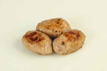 Homemade roasted cutlet minced meat