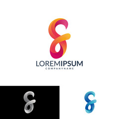letter s Gradient Logo Template