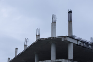 Building of new house in the centre of town