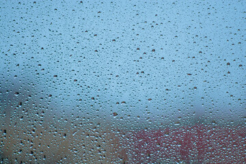 Fototapeta krople deszczu na szybie obraz