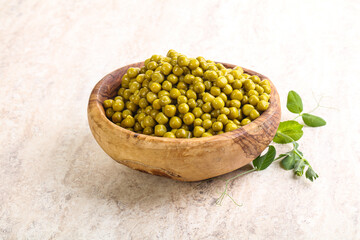 Marinated Green peas in the bowl