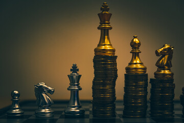 Gold coins stacks is representing riches and wealth management. Crypto Coin stack growing and find...