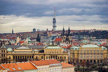 Fototapeta na wymiar プラハ城から見た市街地中心部
