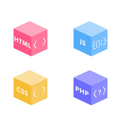プログラミングに使われるコードのアイコンセット