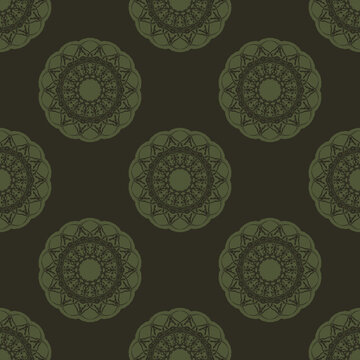 Green Geometric abstract seamless pattern. graphical background vector