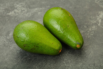 Two ripe exotic avocado vegetable