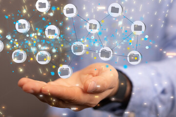 data network 3d digital info