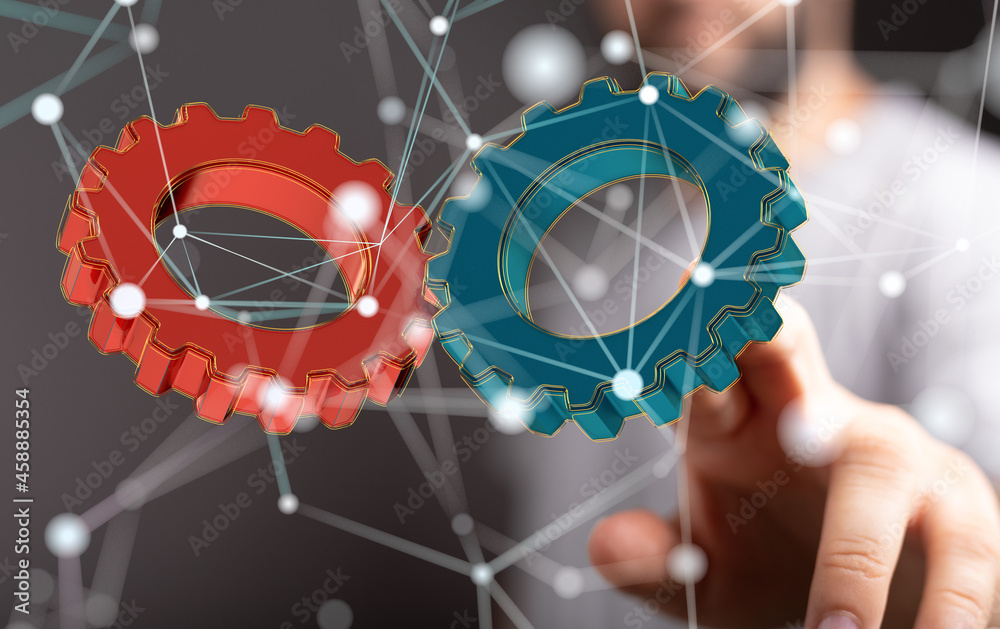 Aufkleber engineering and design image gears