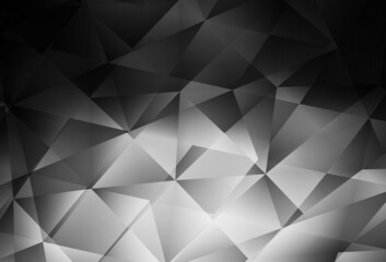 Obraz na płótnie Canvas Dark Gray vector polygon abstract backdrop.