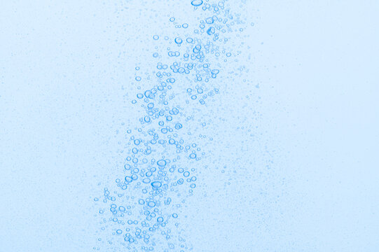 Light Blue Bubbles And Water White Background