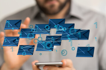 Network Communications with email symbol.