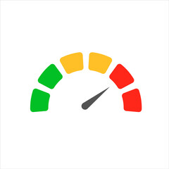 Speedometer vector logo icon 