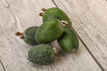 Tropical green sweet fruit Feijoa