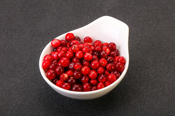 Sweet and tasty cranberry in the bowl